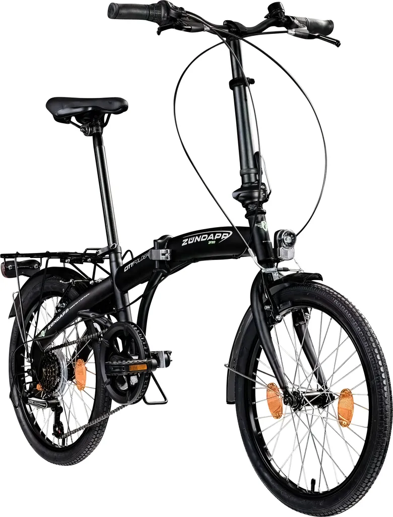 6290fa3c4db921fa51862d86c61e5ee0 Zündapp ZF20 Speed Folder 20 Zoll Klapprad Faltrad Stadtrad Fahrrad faltbar Klappfahrrad StVZO – Image 1