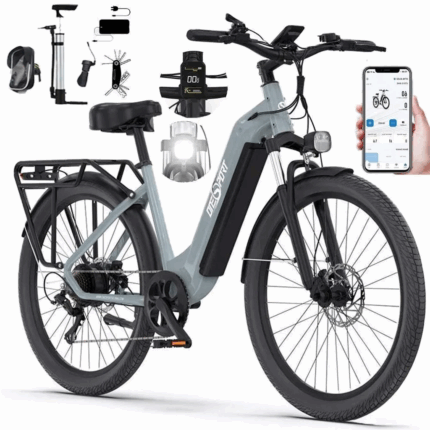 E-Bike für Herren Damen, 27.5 Zoll Elektrofahrrad City E-Bikes & E-Hollandräder mit 22.5AH Akku, Citybike bis zu 140KM Elektrofahrräder LCD & APP